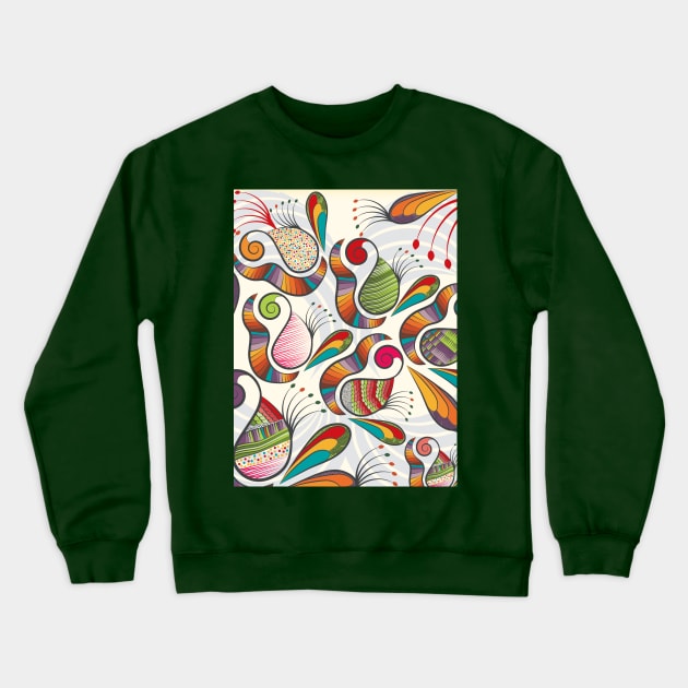 Pattern Paisley Crewneck Sweatshirt by famenxt